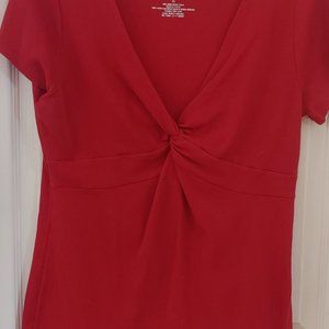 Red v-neck sweater xl
